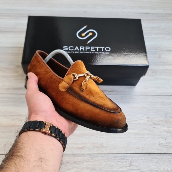 Men's Tassel Suede Leather Loafer - Picture 2 of 6